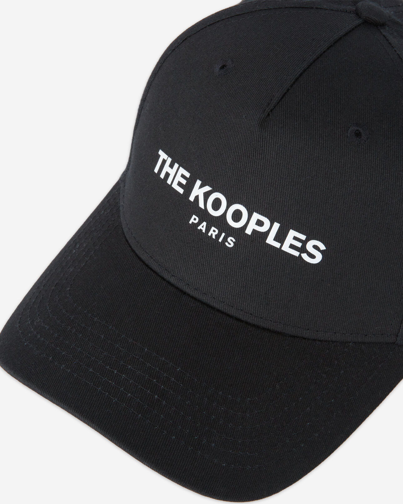 The Kooples MEN BLACK WHITE logo black cap