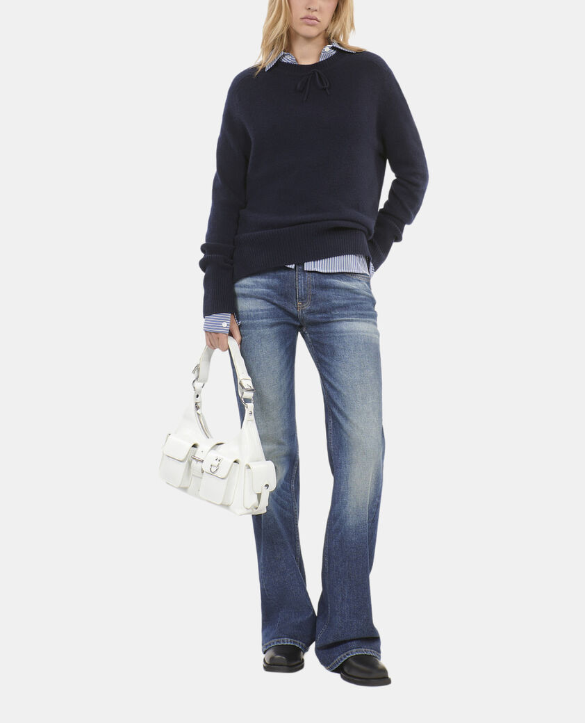 The Kooples FEMME NAVY pull en cachemire bleu marine