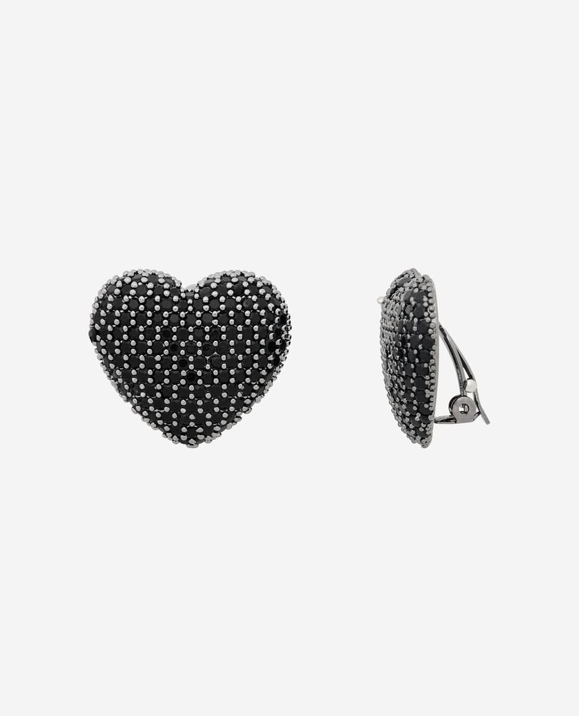 The Kooples FEMME BLACK boucles d'oreilles à clip noires