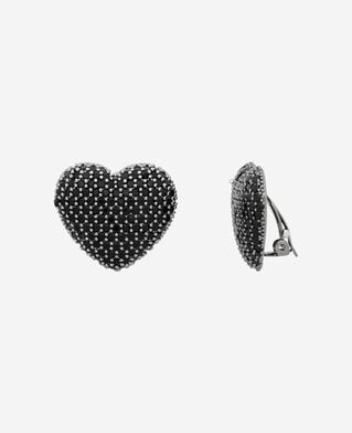 The Kooples FEMME BLACK boucles d'oreilles à clip noires
