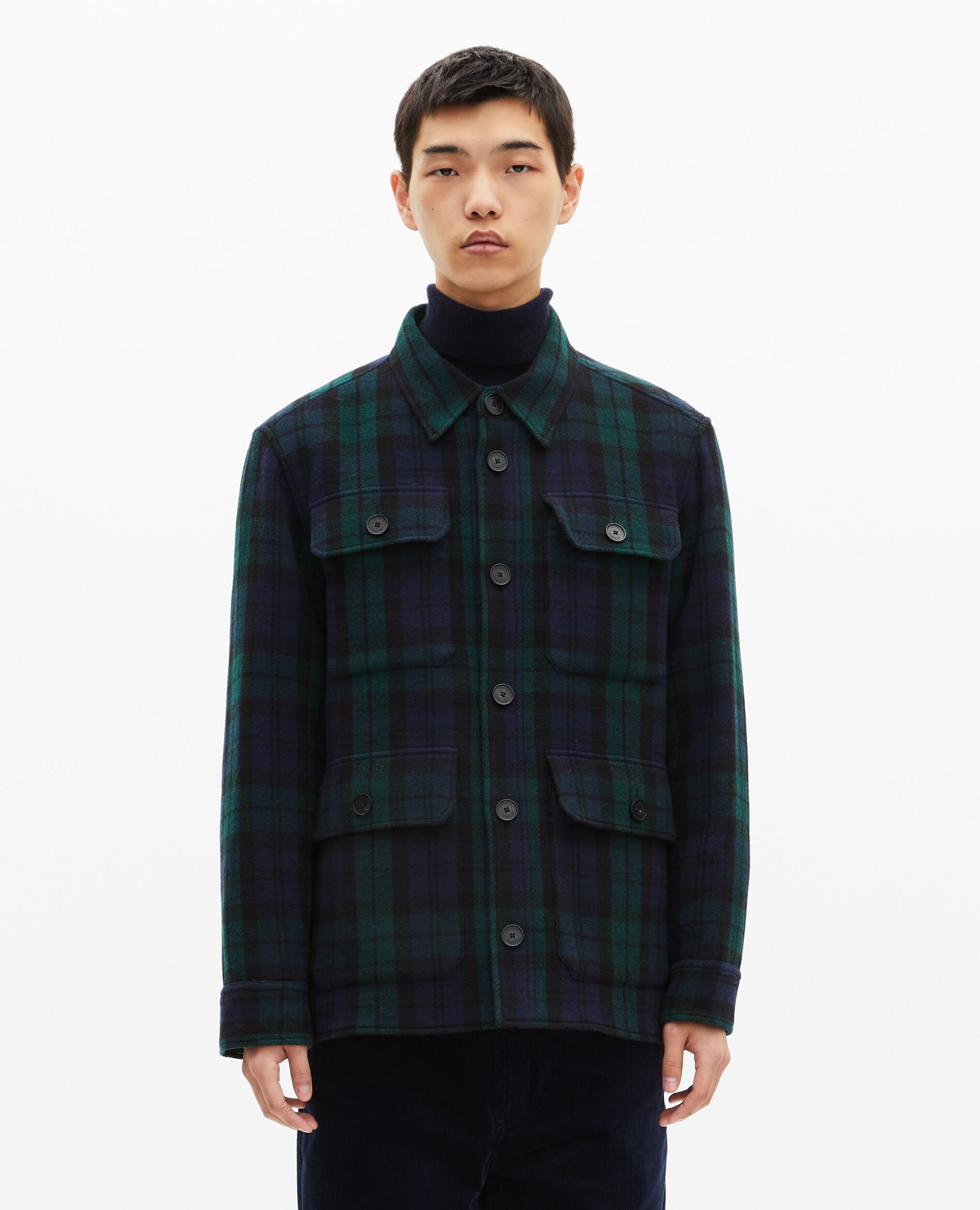Surchemise en tartan vert foncé, GREEN / BLACK, hi-res image number null
