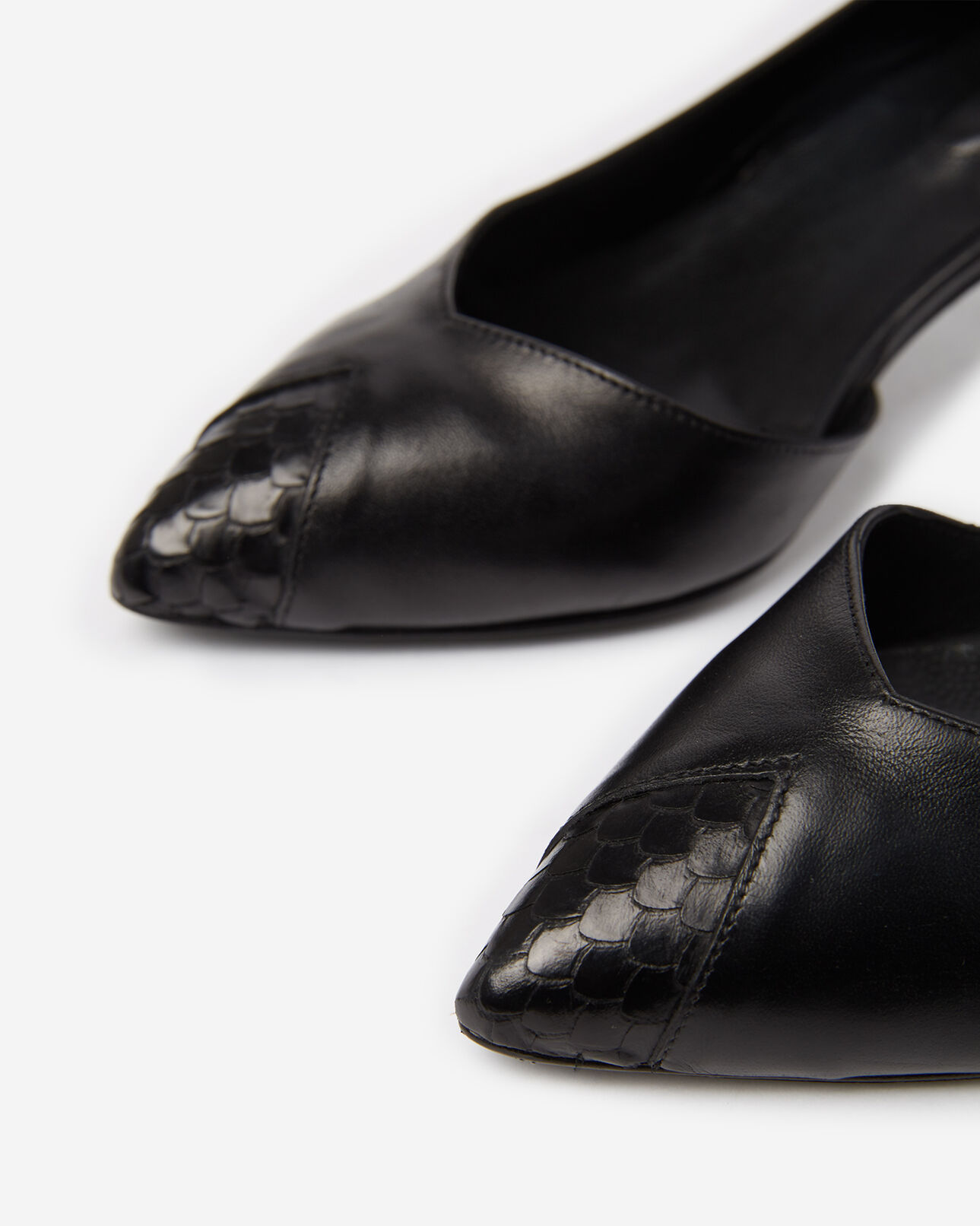 The Kooples FEMME BLACK escarpins en cuir noir à petits talons