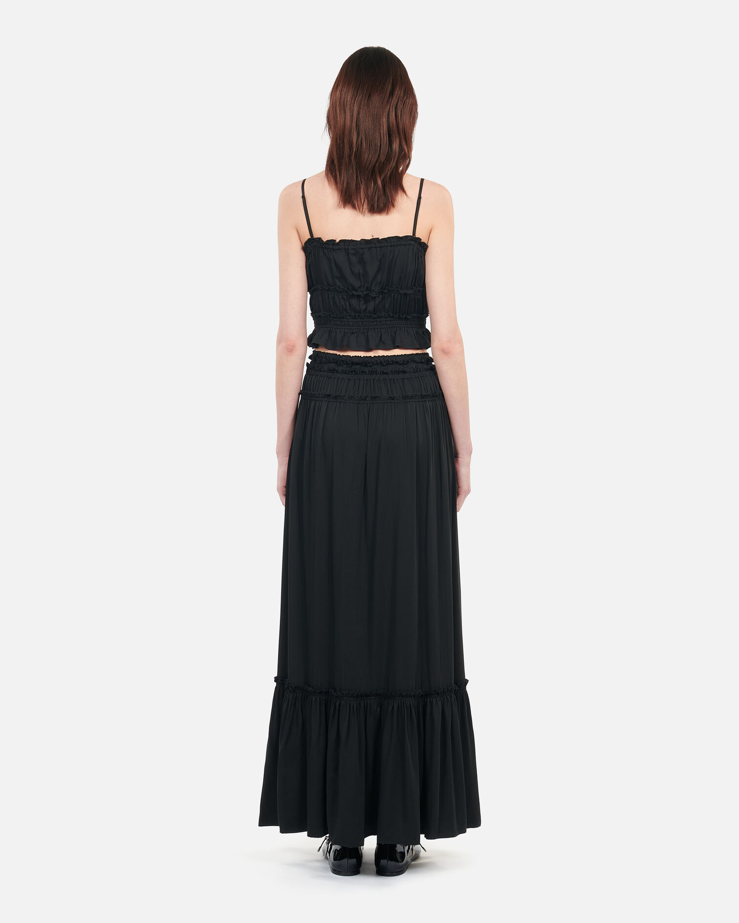 Long black skirt with bows, BLACK, hi-res image number null