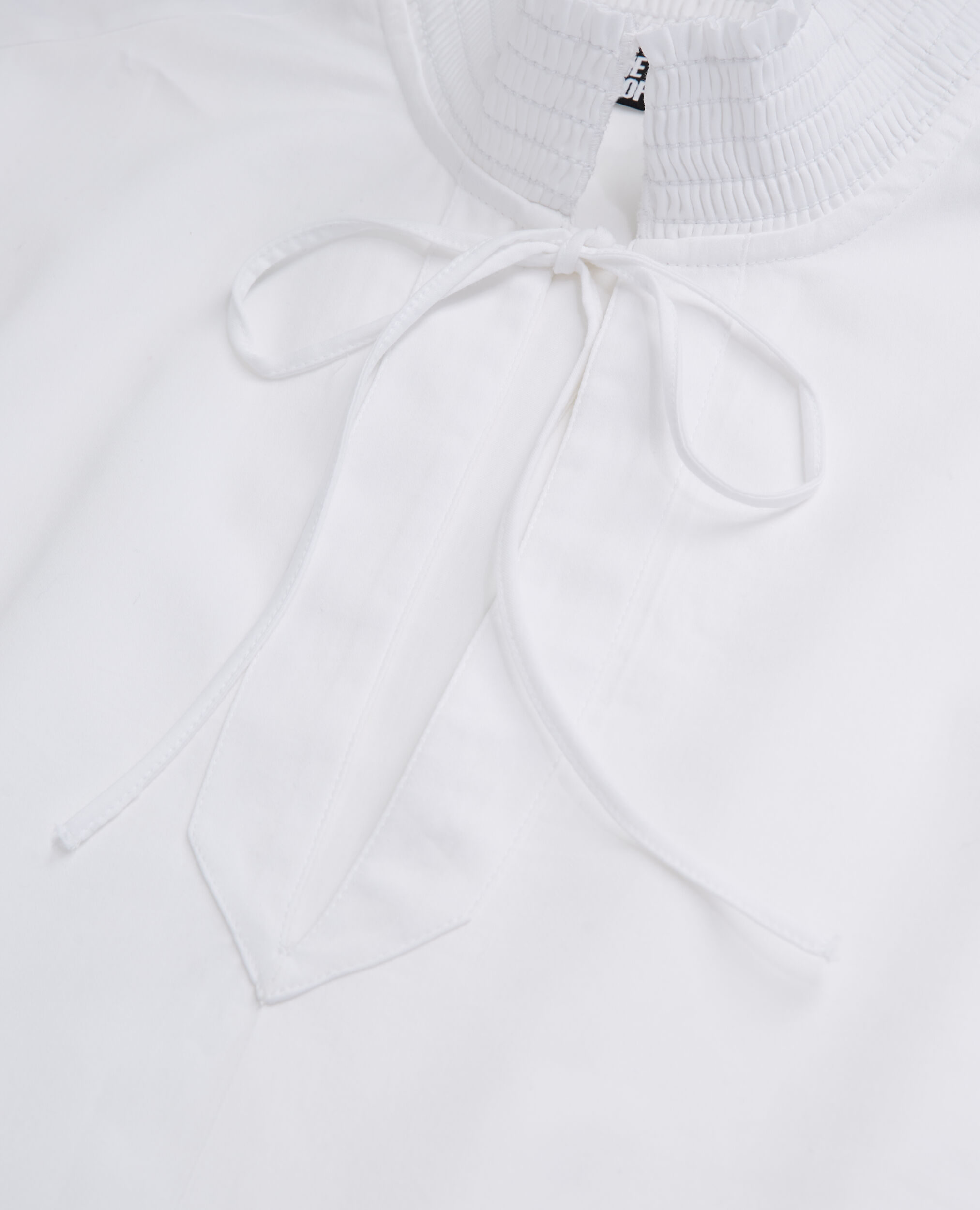 White blouse with broderie anglaise, WHITE, hi-res image number null