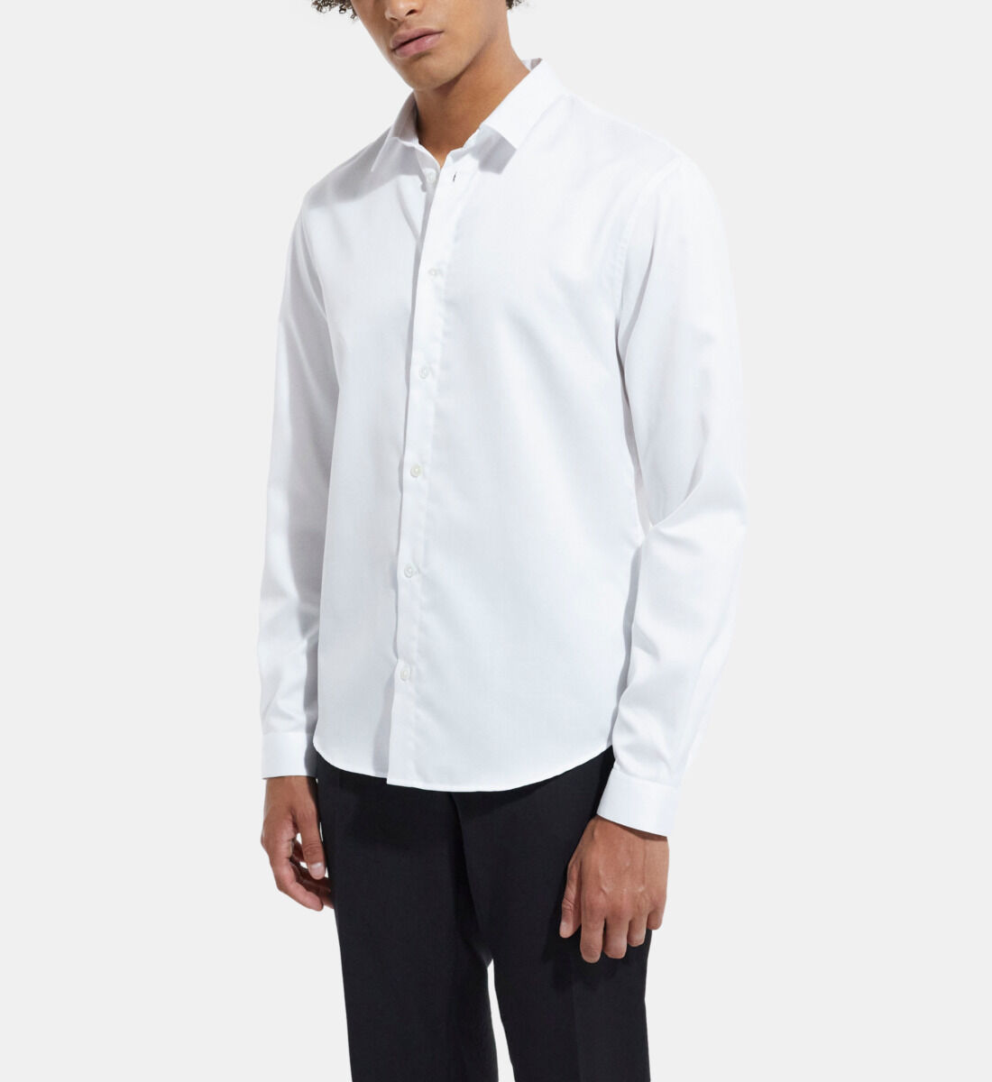 White shirt with classic collar
