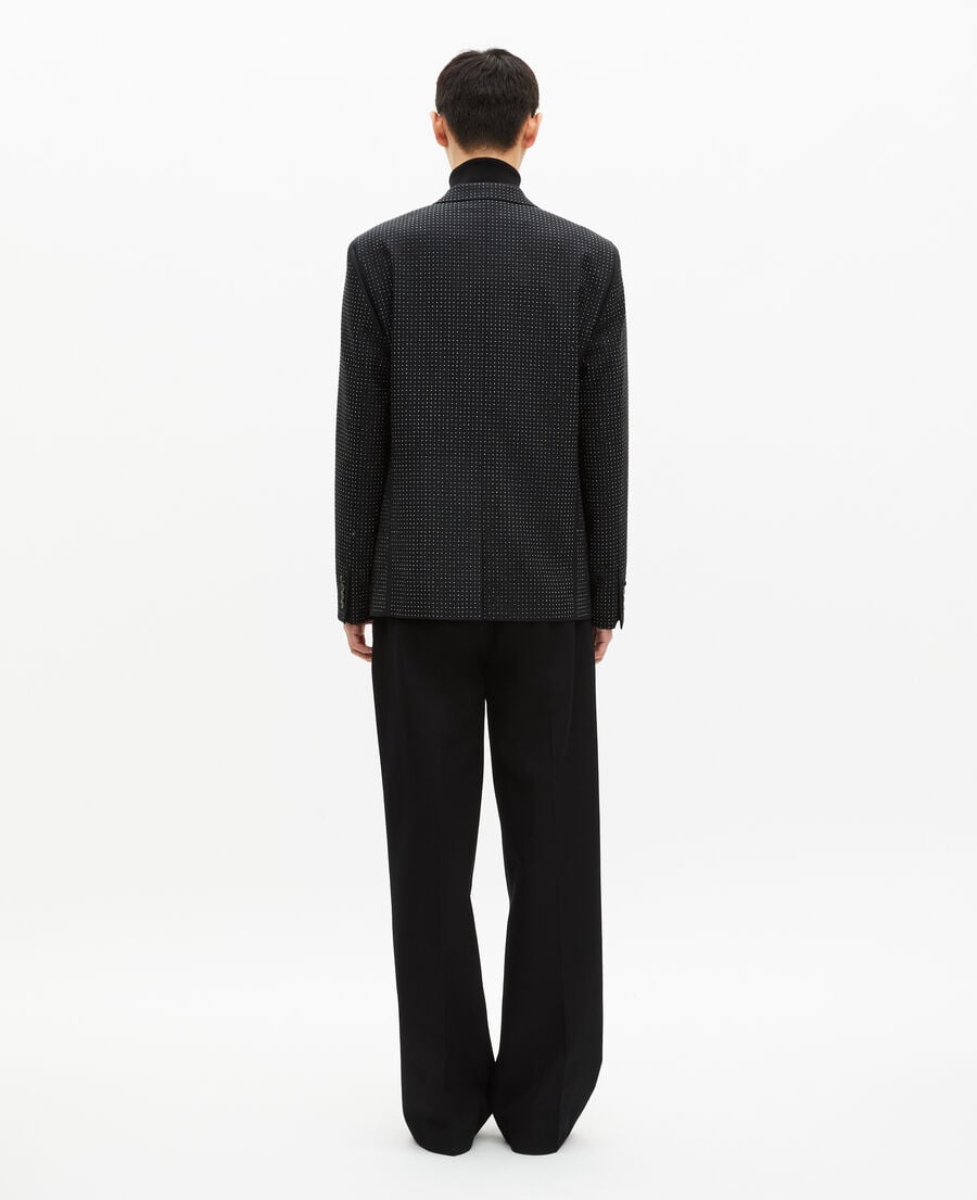 The Kooples H BLACK black rhinestone jacket