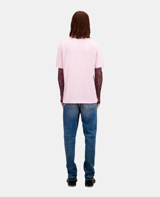 The Kooples H PALE PINK men's pink t-shirt with logo