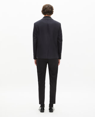 The Kooples H DARK NAVY navy blue wool-blend jacket