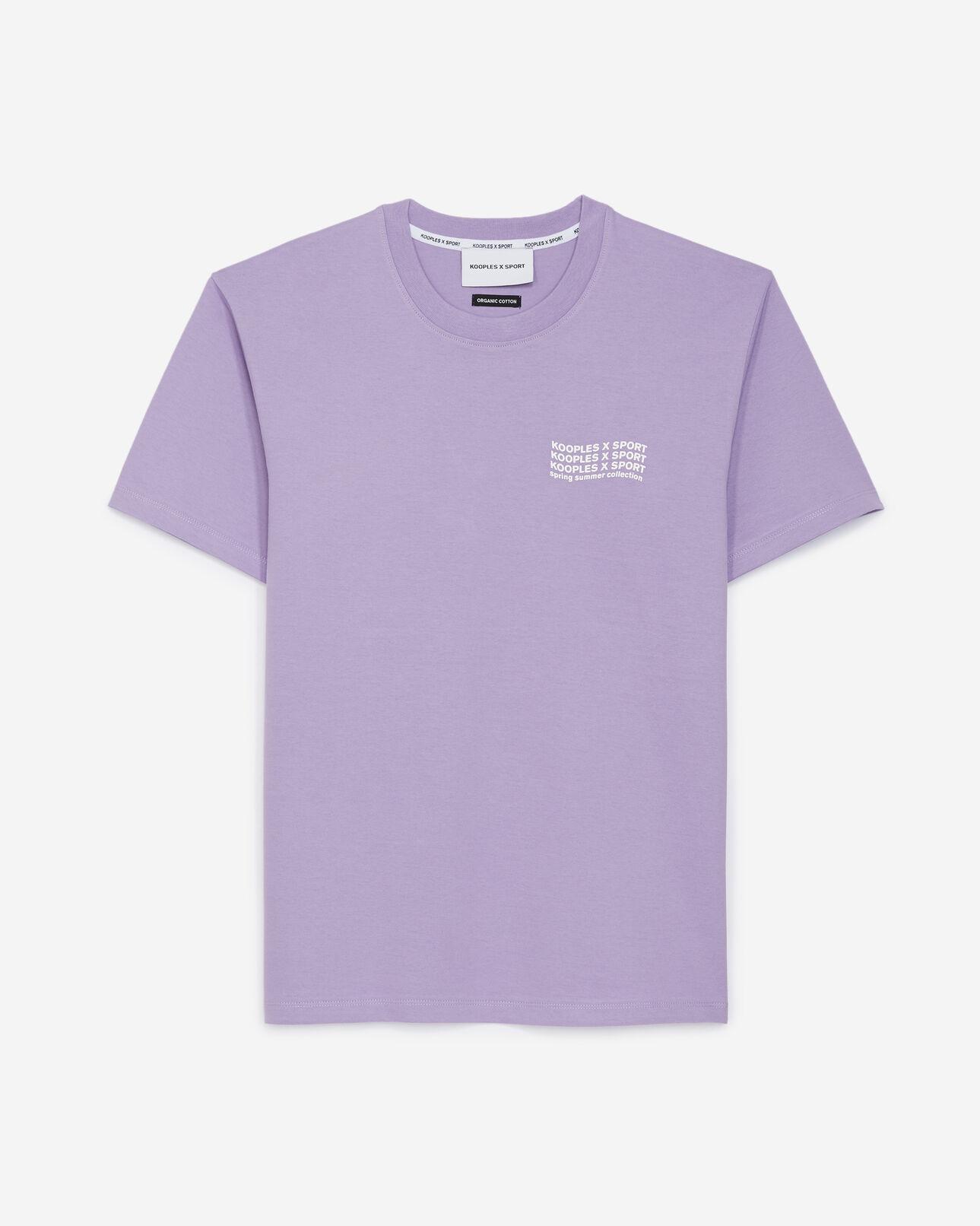 The Kooples MEN PURPLE purple cotton t-shirt with logo trio