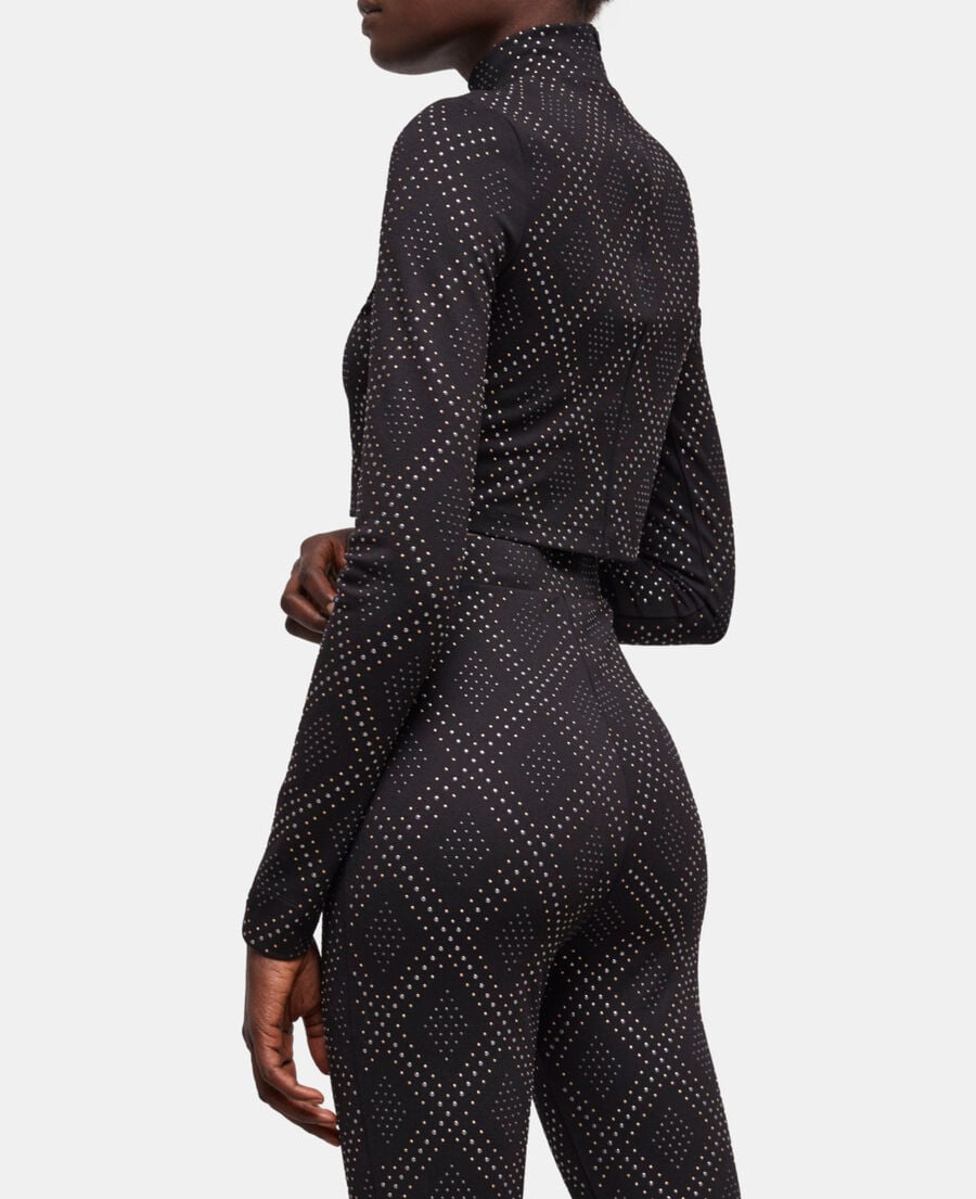 The Kooples FEMME BLACK pantalon à strass noir