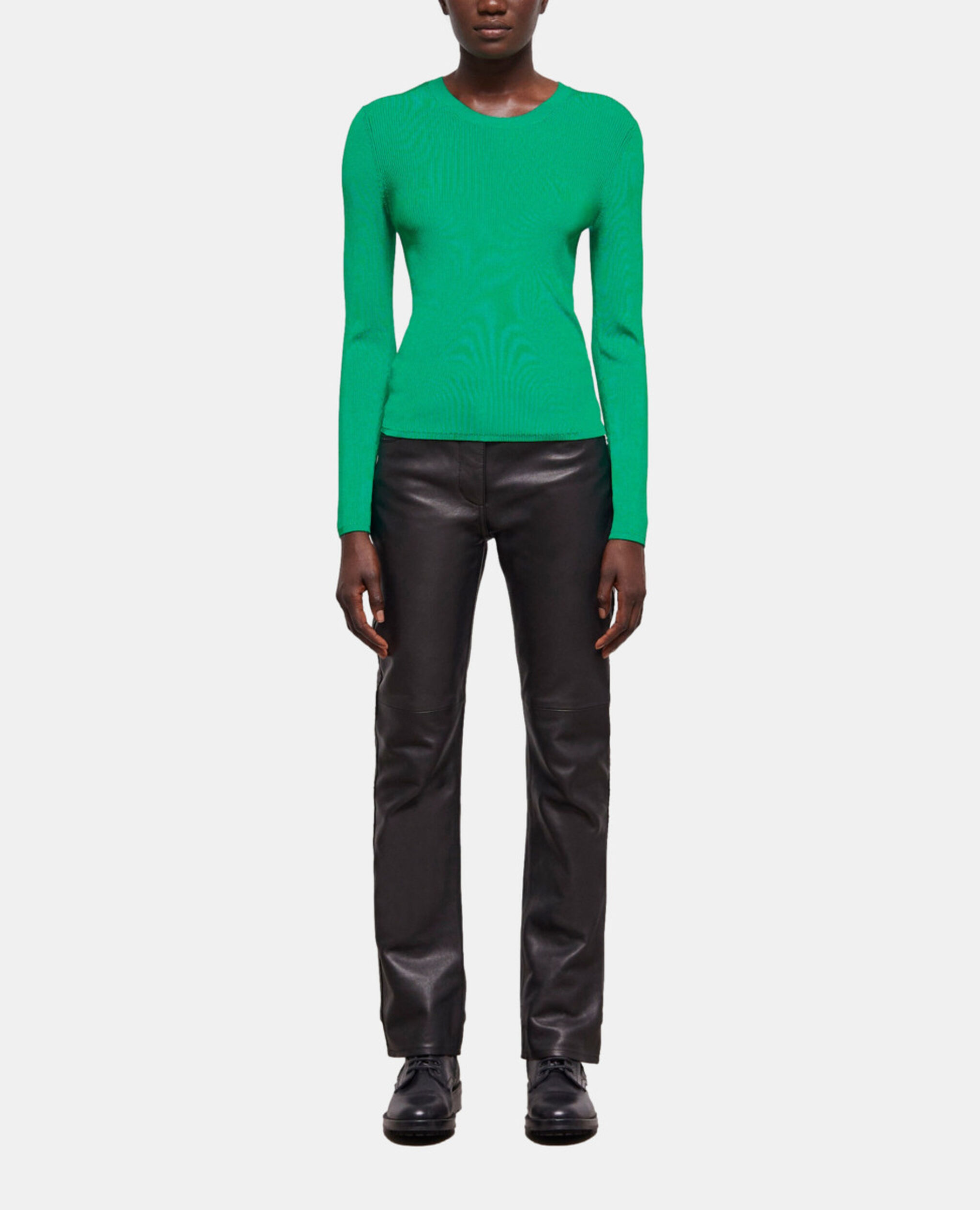 Grüner, eng anliegender Pullover, GREEN, hi-res image number null