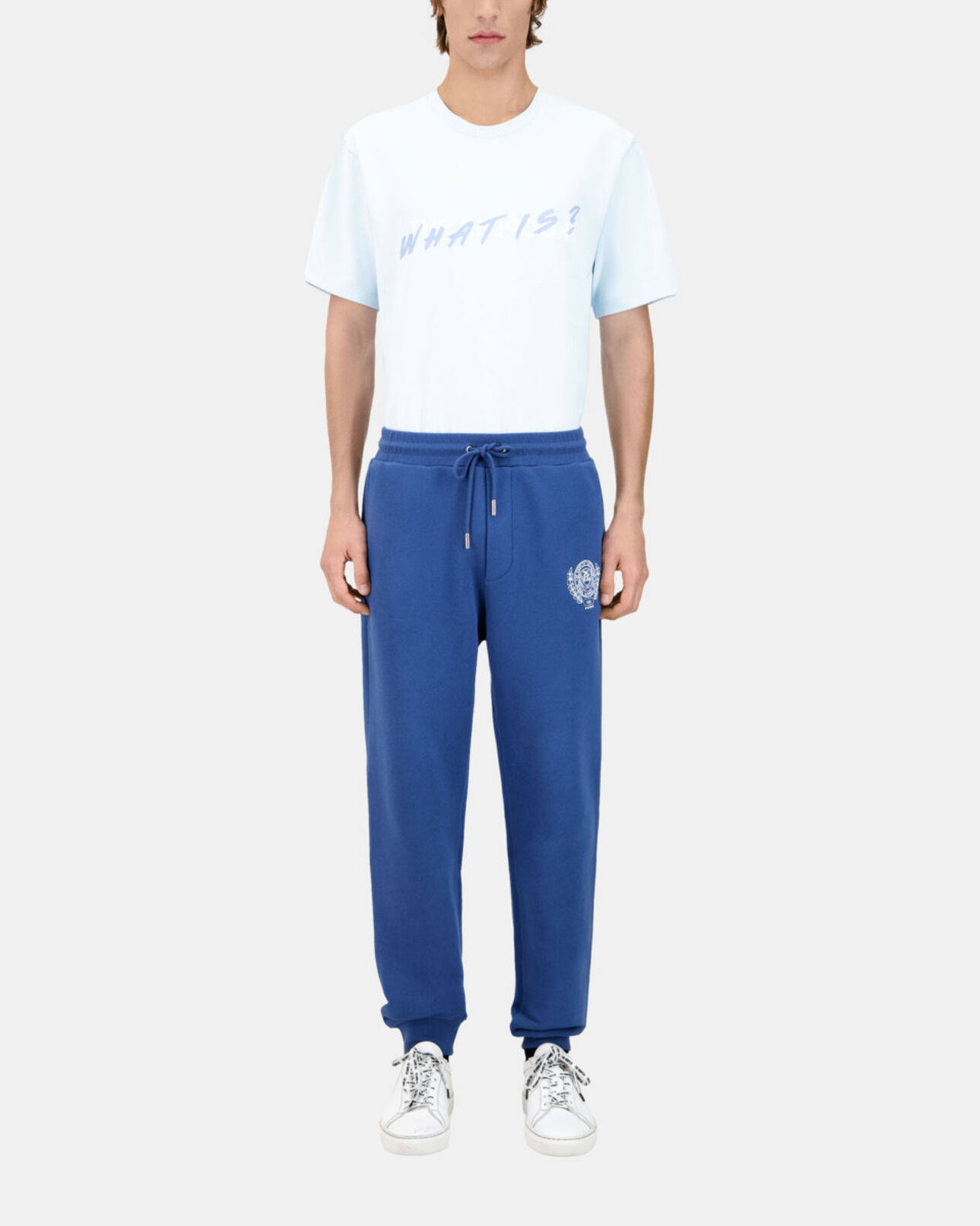 The Kooples HOMME MIDDLE NAVY jogging logo bleu roi