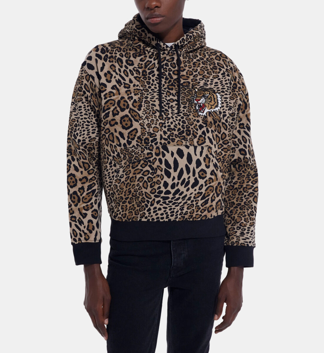 Cotton sweatshirt with leopard print The Kooples