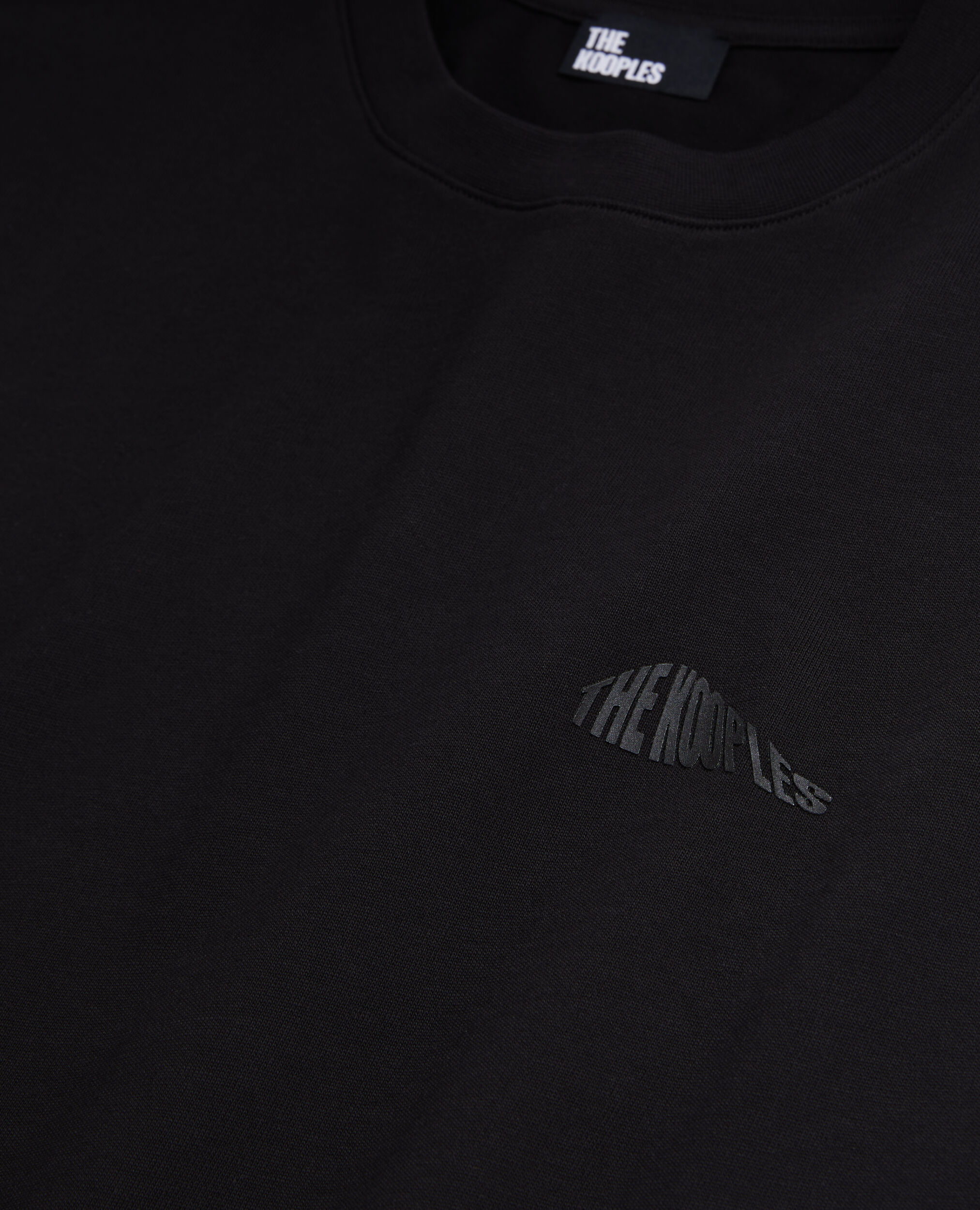 T-shirt Homme noir avec sérigraphie logo graphique, BLACK, hi-res image number null