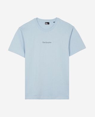 The Kooples HOMME LIGHT BLUE t-shirt avec logo contrast&eacute; bleu