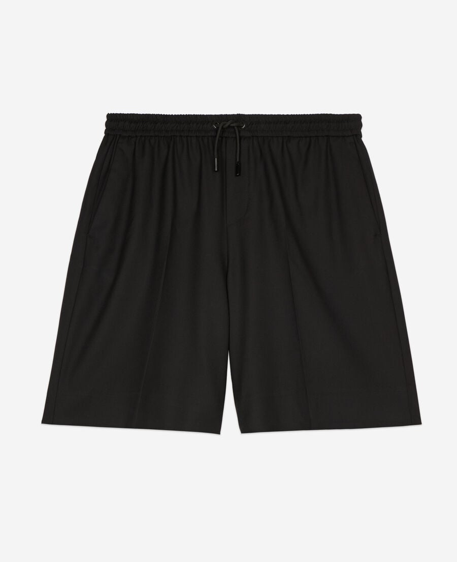 The Kooples HERREN BLACK schwarze bermudashorts aus wolle