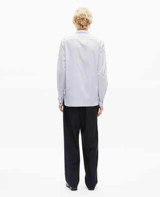 The Kooples HOMME BLUE WHITE chemise à fines rayures bleu clair