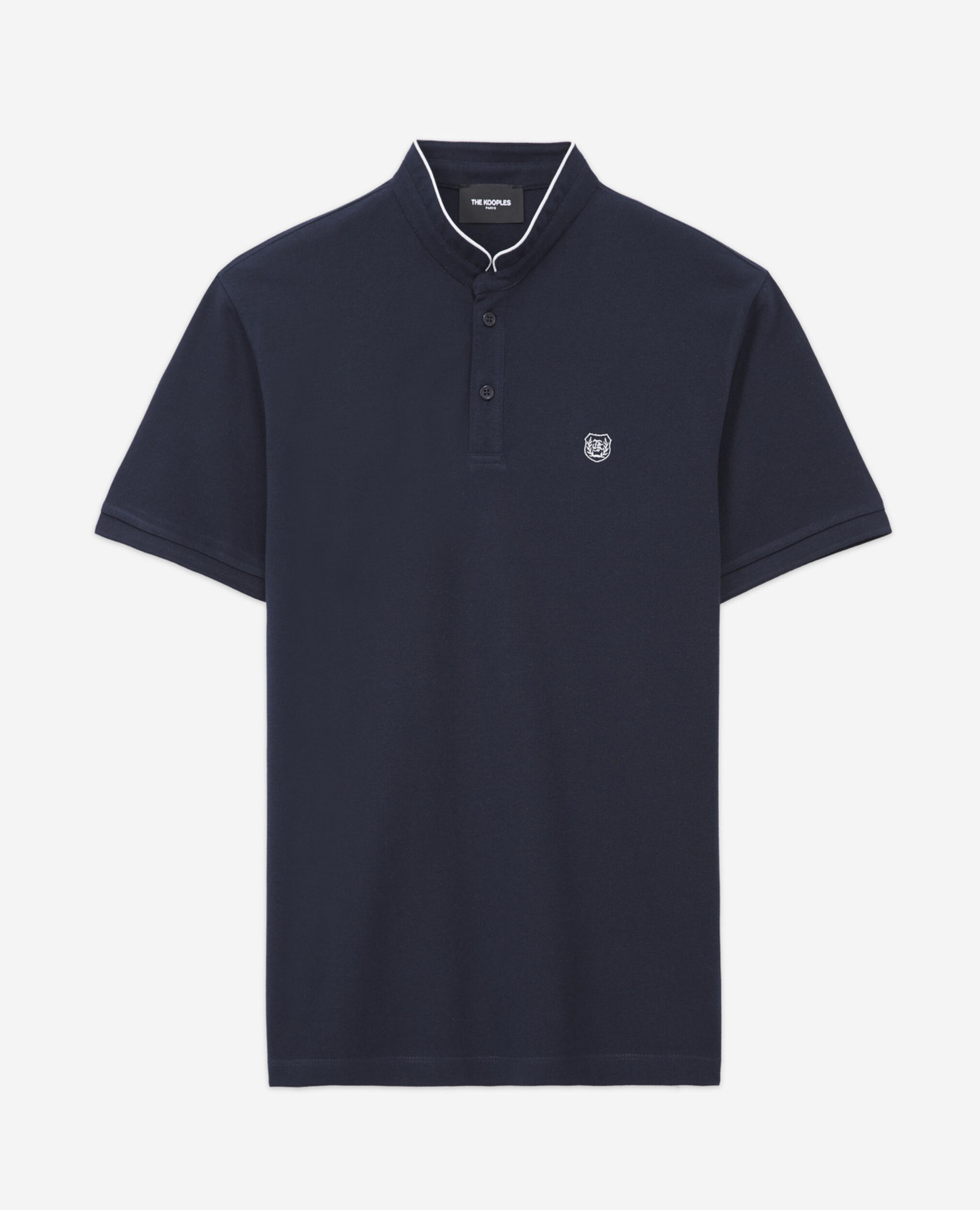 Classic polo with officer collar, NAVY / GREY, hi-res image number null
