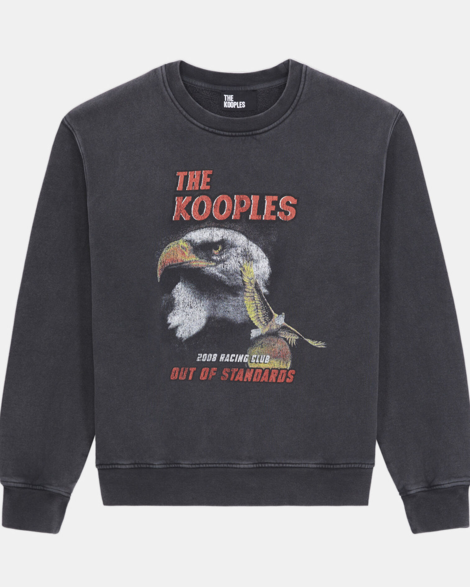 Black sweatshirt with Eagle serigraphy , BLACK WASHED, hi-res image number null