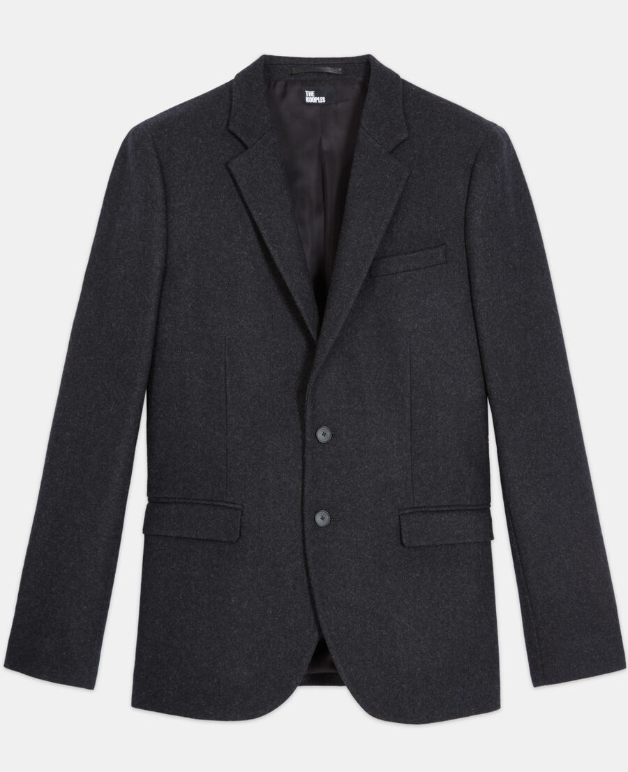 gray wool suit jacket
