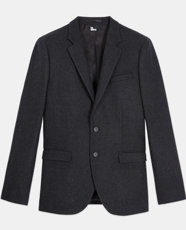 gray wool suit jacket