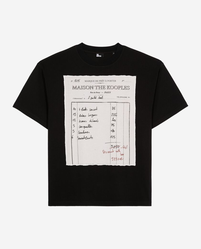 The Kooples MEN BLACK WASHED loose black t-shirt