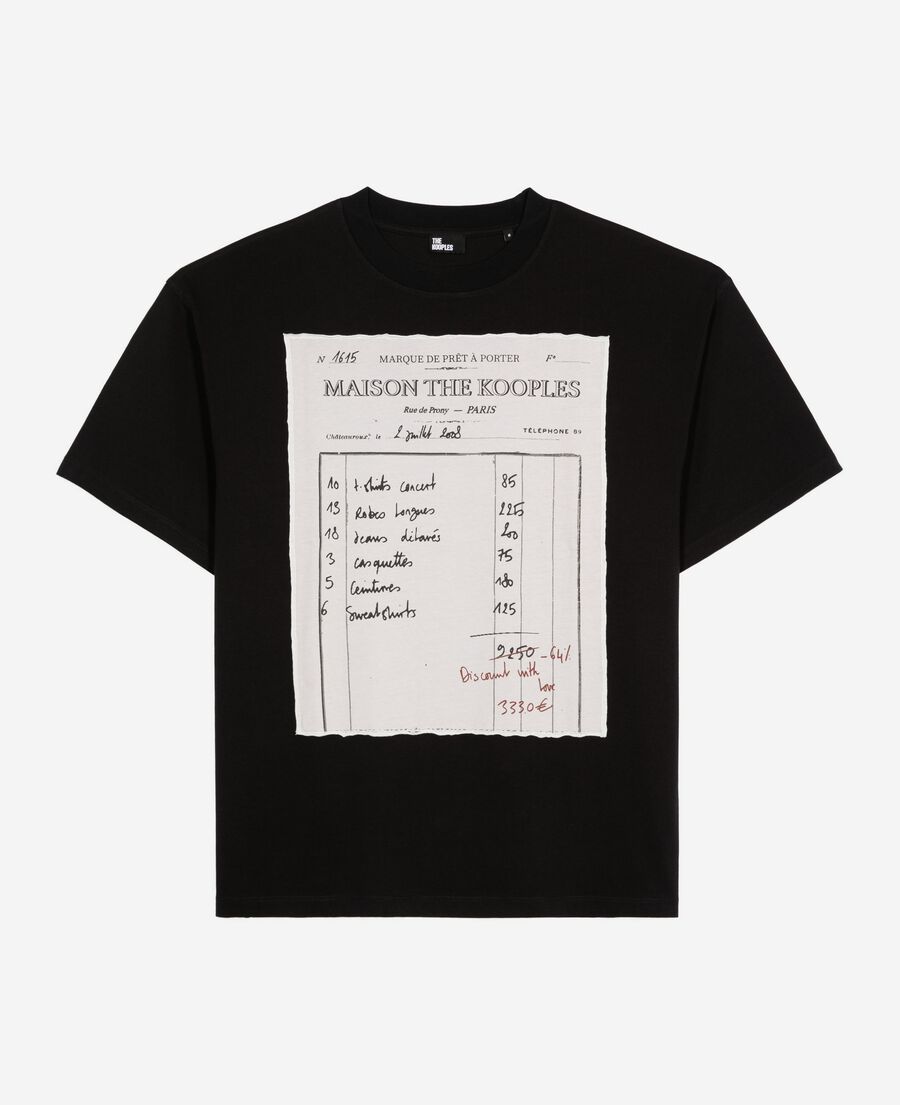 The Kooples MEN BLACK WASHED loose black t-shirt