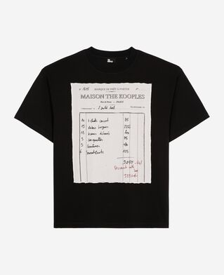 The Kooples MEN BLACK WASHED loose black t-shirt