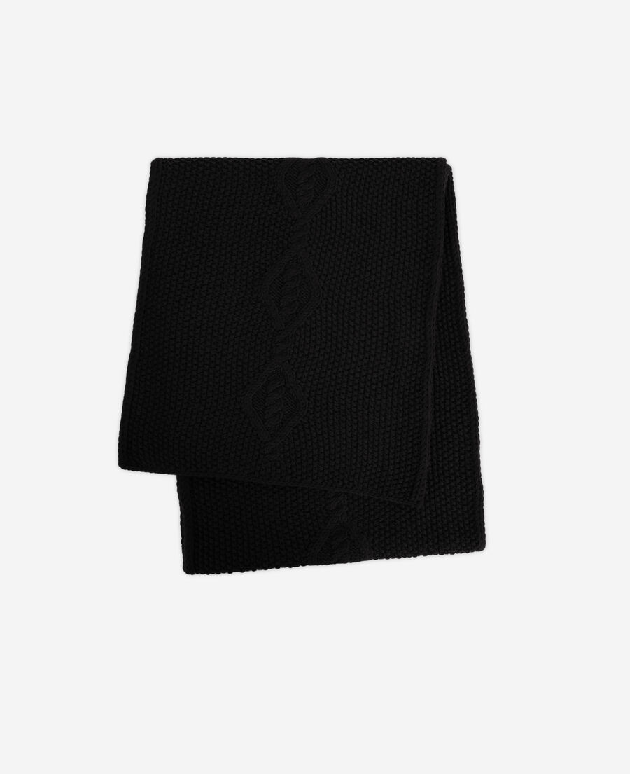 black wool scarf