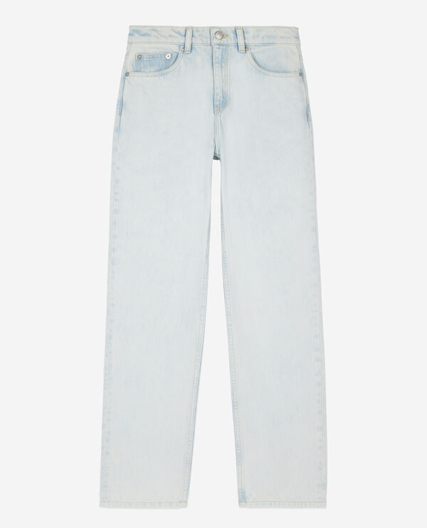 The Kooples WOMEN BLUE BLEACHED / NAVY faded light blue straight jeans
