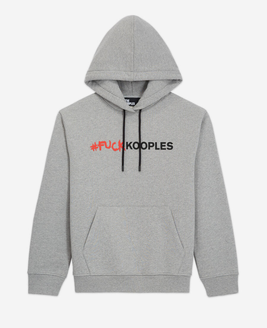 graues sweatshirt mit logo