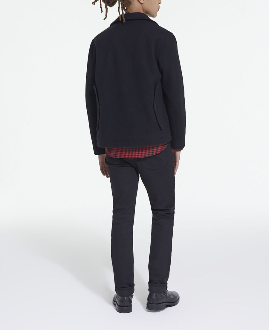 black wool jacket