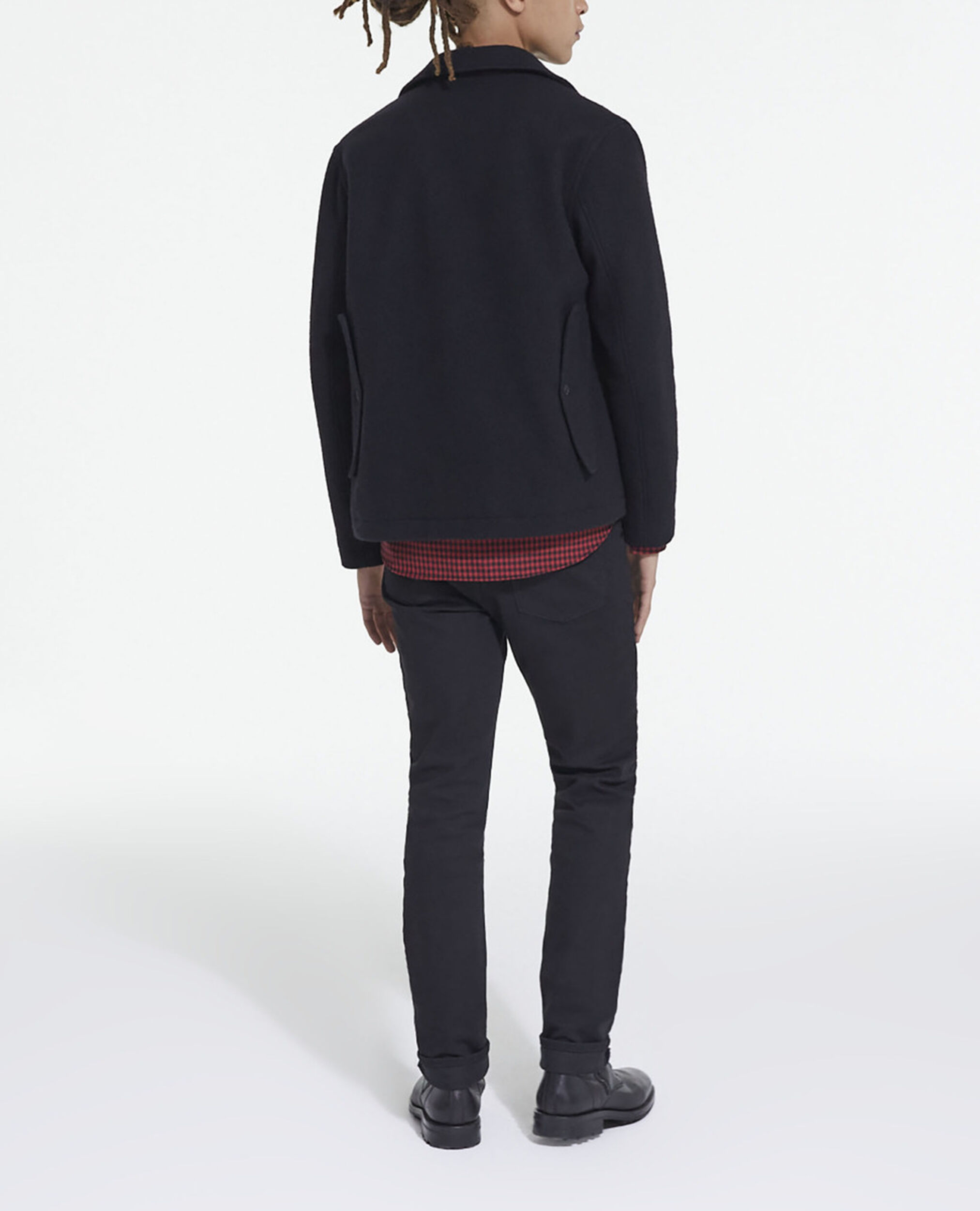 Black wool jacket, BLACK, hi-res image number null