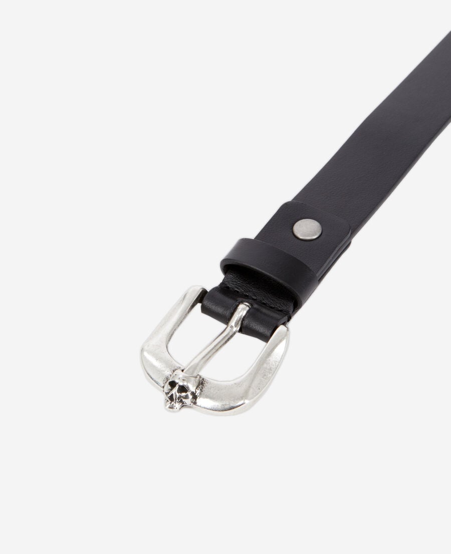 The Kooples HOMME BLACK ceinture en cuir noir