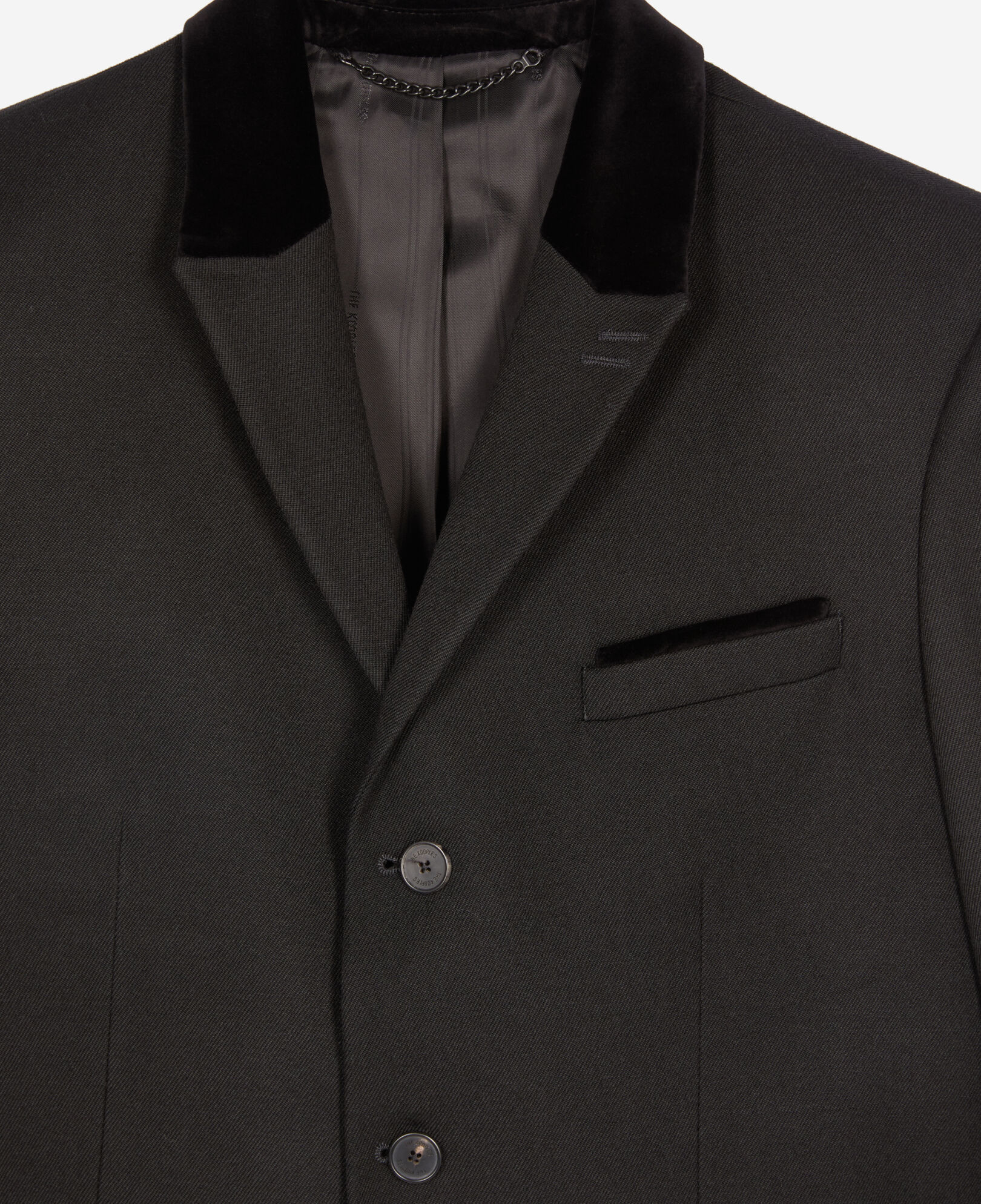 The Kooples HOMME BLACK blazer en laine noire