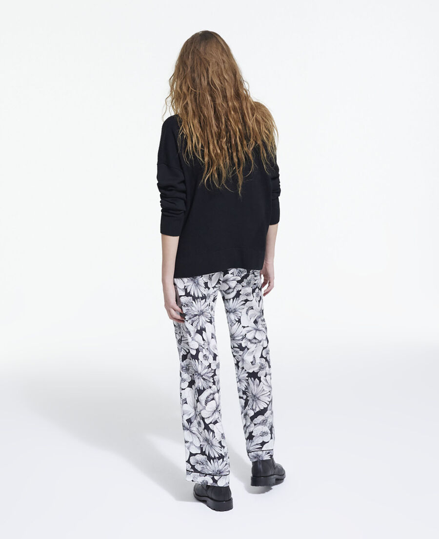 floral silk pants