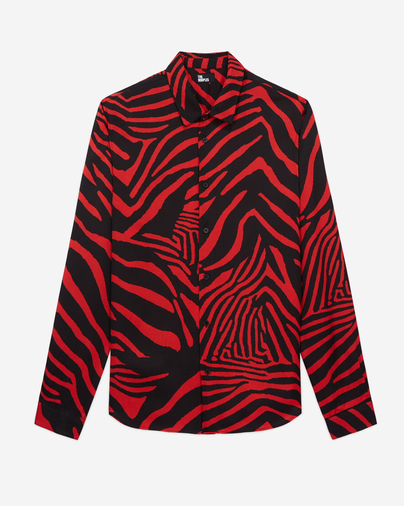 The Kooples MEN BLACK - RED red printed shirt with hawaiian collar