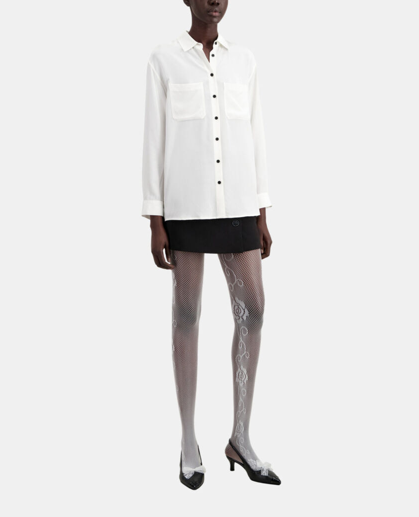 The Kooples FEMME ECRU chemise blanche en soie