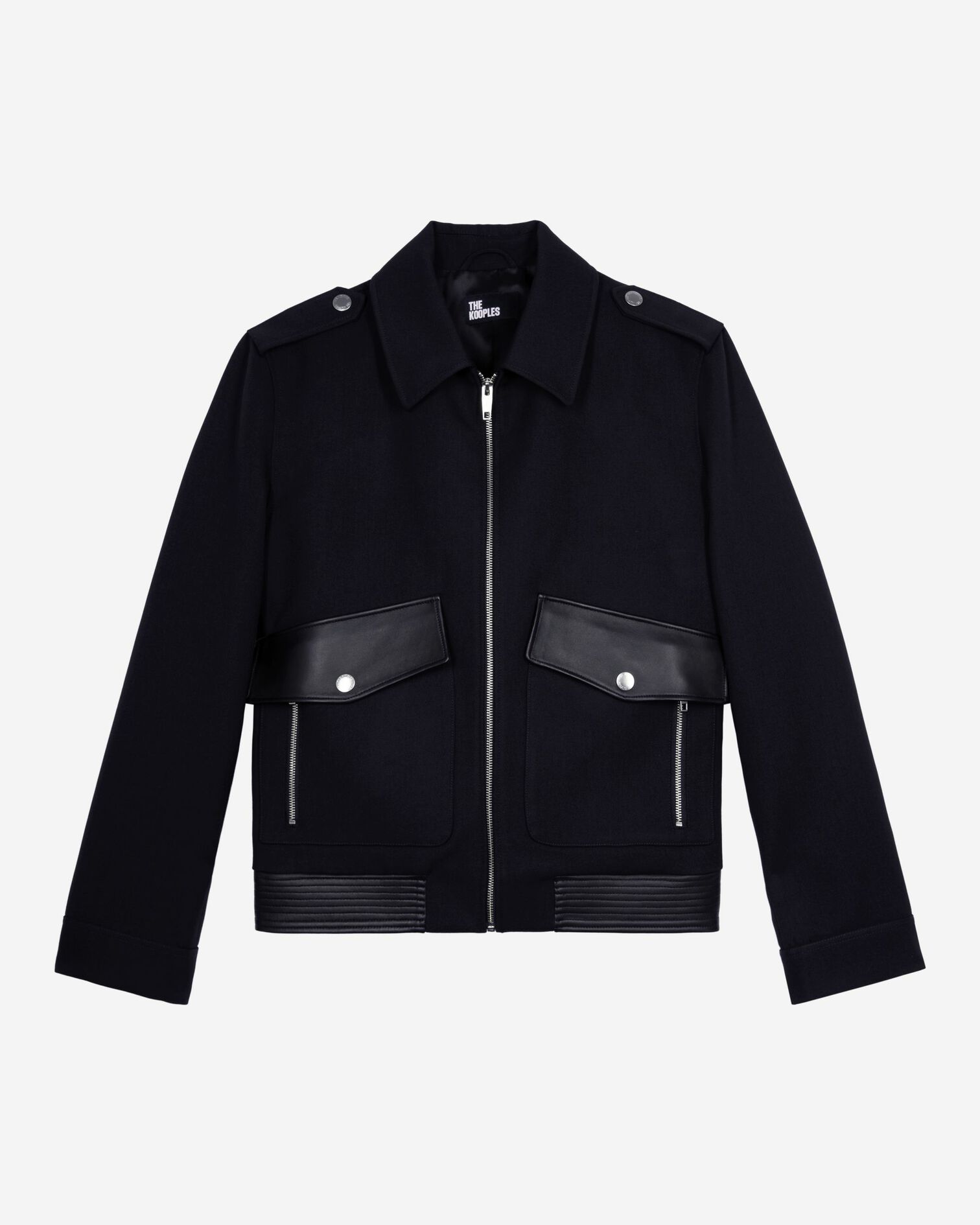 Blouson en laine bleu marine, NAVY, hi-res image number null