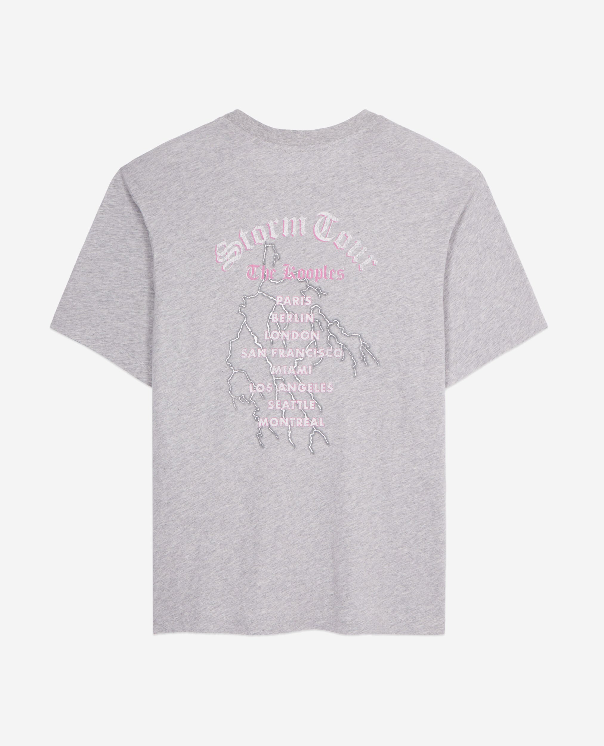 Grey t-shirt with Feel the storm serigraphy, GRIS CLAIR, hi-res image number null