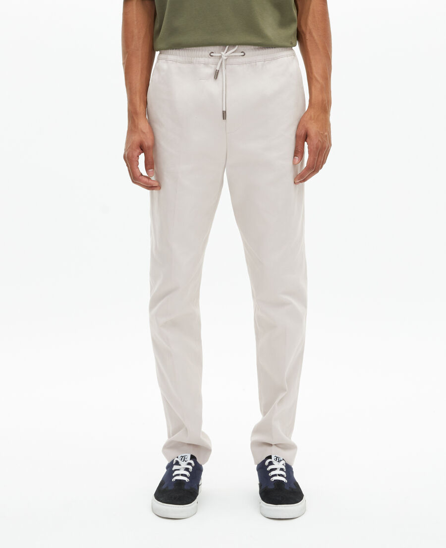 The Kooples MEN LIGHT GREY straight gray cotton pants