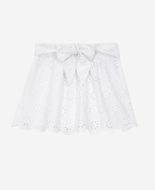 The Kooples WOMEN WHITE short white skirt with broderie anglaise