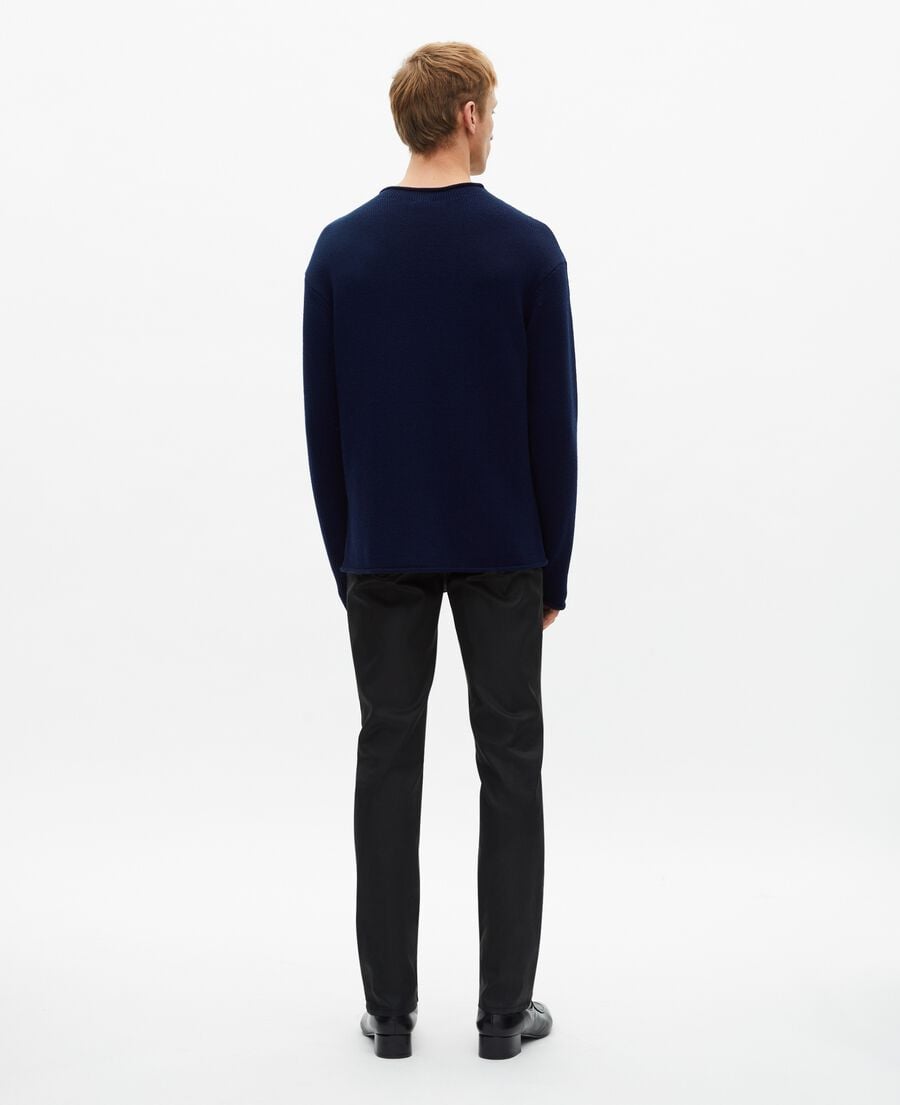 The Kooples HERREN DARK NAVY marinefarbener wollpullover