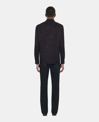 The Kooples H BLACK black jacquard shirt with hearts