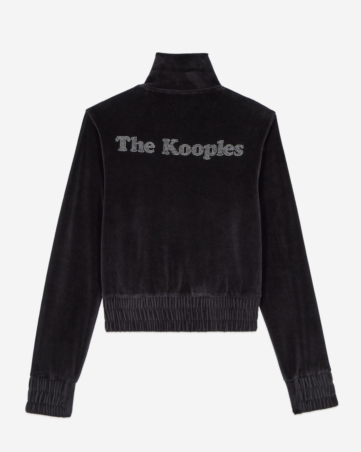 Black velvet logo sweatshirt, BLACK, hi-res image number null