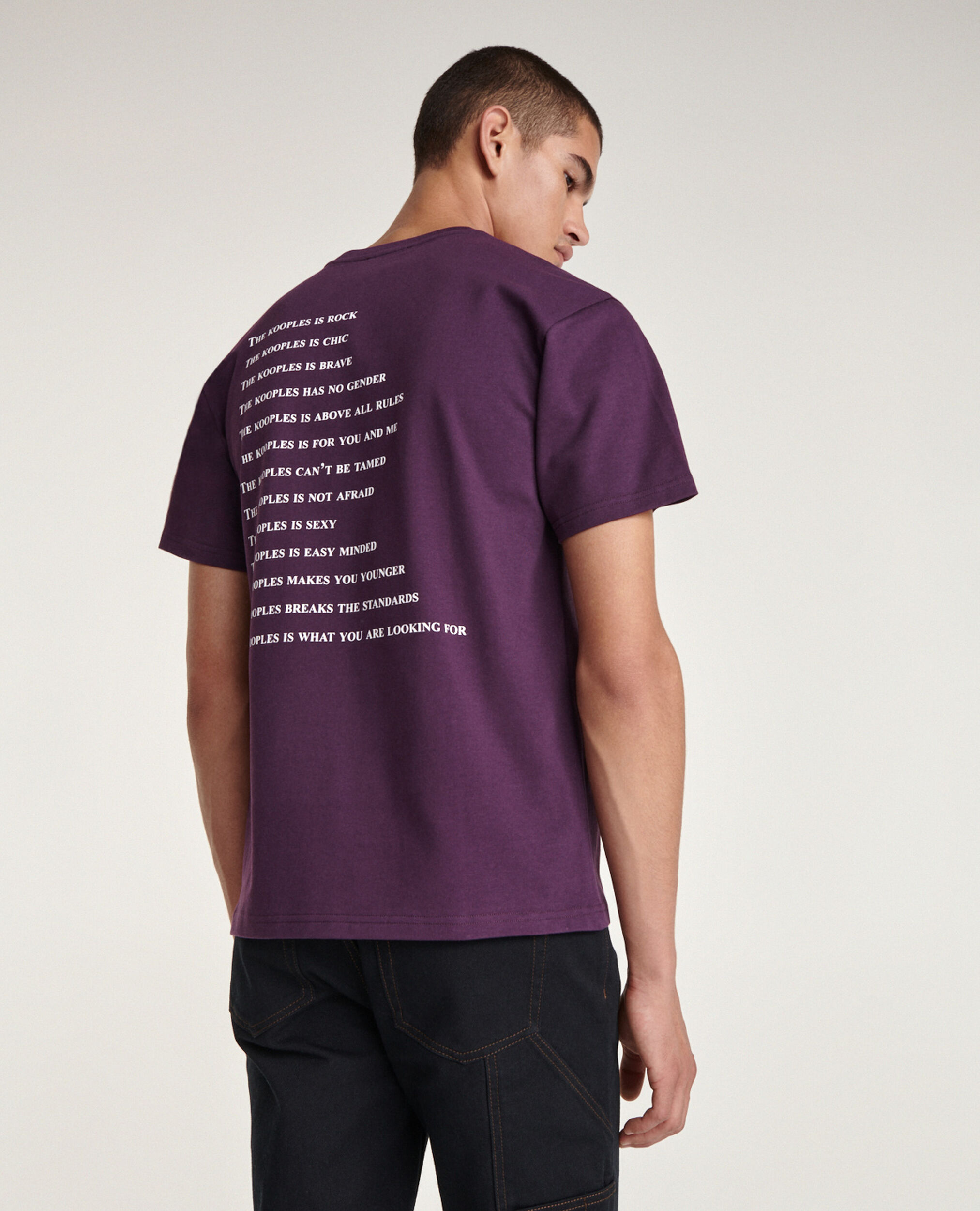 Lila baumwoll-t-shirt was ist, PURPLE, hi-res image number null