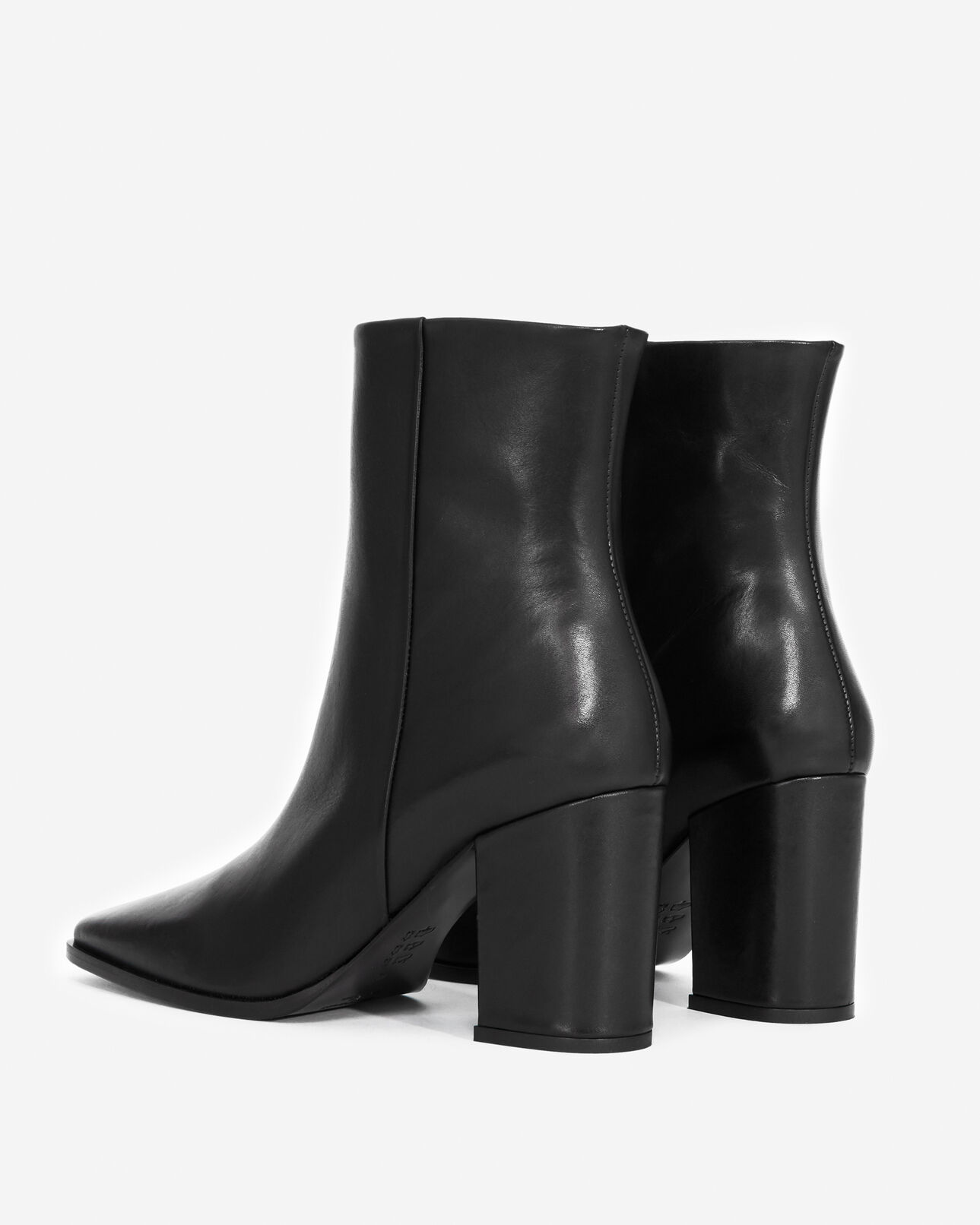 The Kooples MUJER BLACK botines negros tacón punta cuadrada
