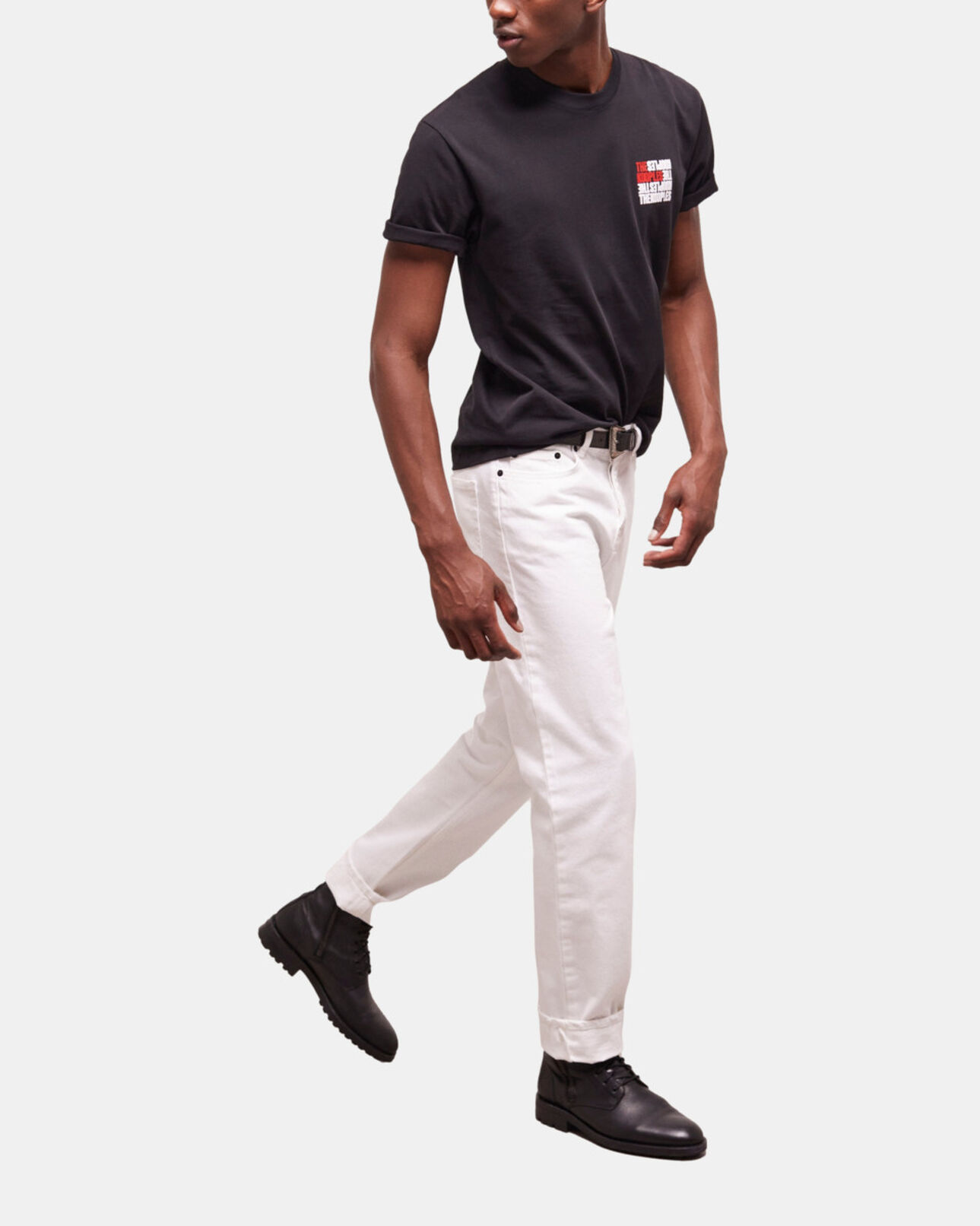 The Kooples HOMME BLACK t-shirt homme logo the kooples noir