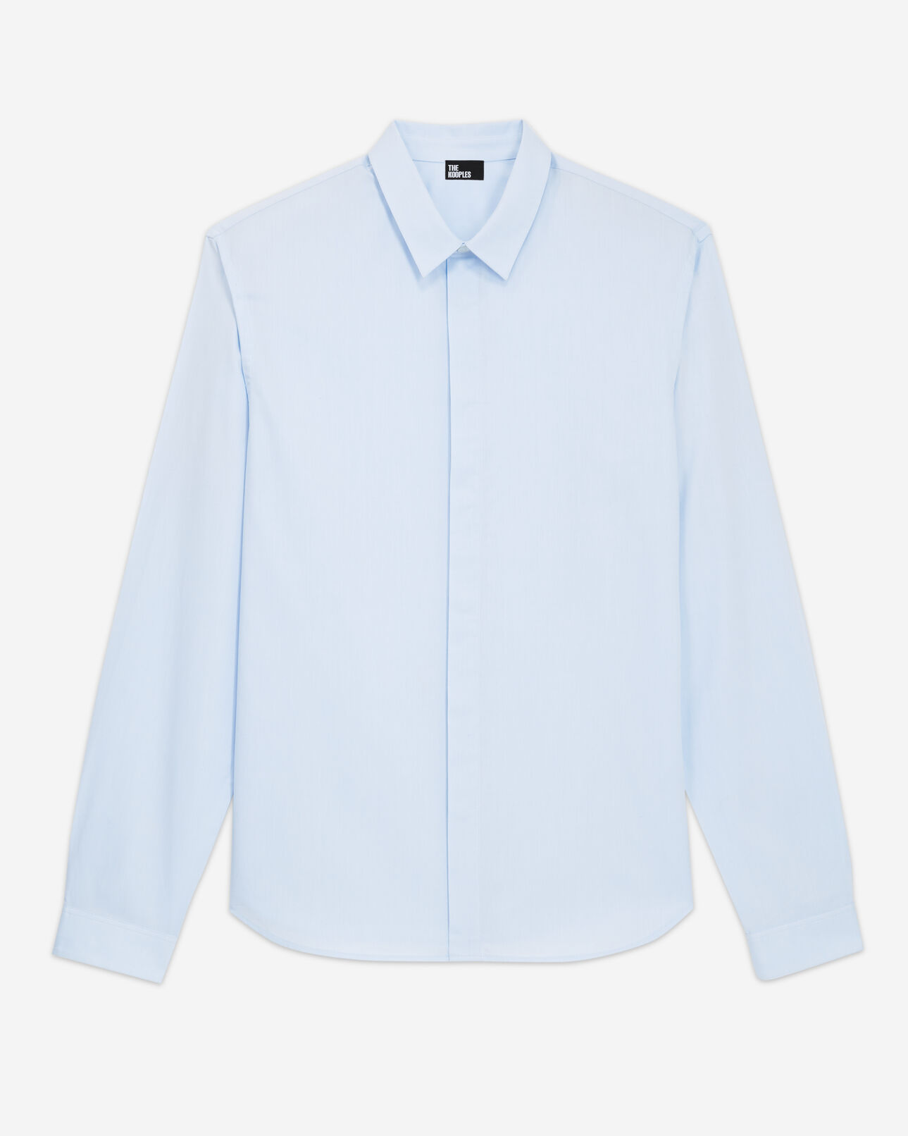 The Kooples MEN SKY blue cotton shirt with classic collar