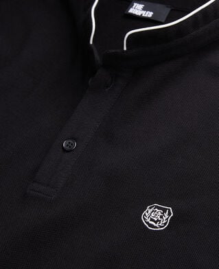 The Kooples H BLACK black cotton polo t-shirt